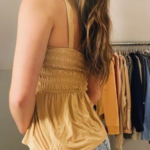 yellow gold, peplum tank top (american eagle)